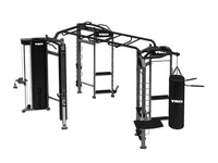 TKO Stretching + Combat + Functional Trainer – Multi-Station Group Functional Rig with Dual Pull-Up & High/Low Monkey Bars