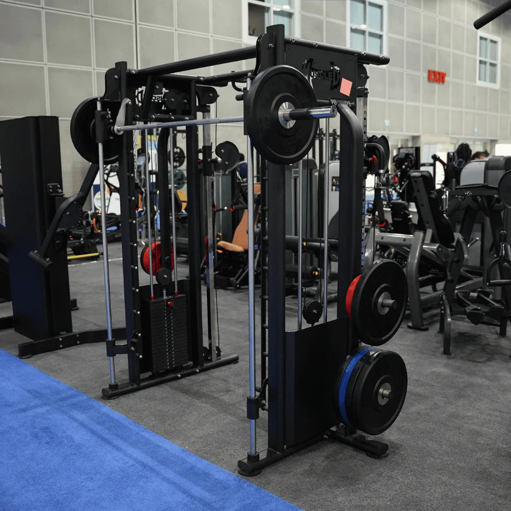 Muscle D Fitness Dual Adjustable Pulley Smith Combo – Full Body Trainer