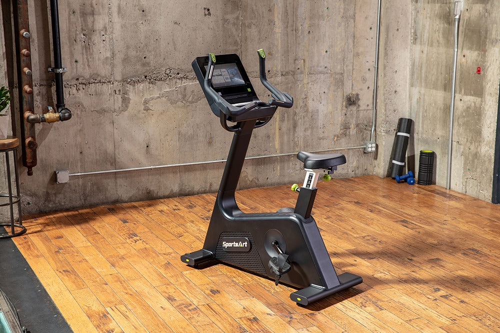 SportsArt C574U-13″ Upright Cycle – Commercial Self-Powered Upright Bike with 13” Touchscreen Console