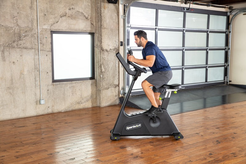 SportsArt C574U Upright Cycle – Commercial Self-Powered Upright Bike with Enhanced Comfort and Durability