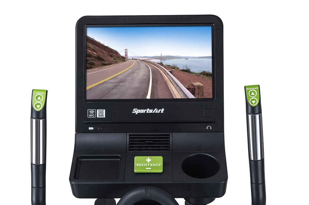 SportsArt- E866 Status Senza Front-Drive Elliptical with 16" Touchscreen Display