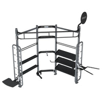 TKO Group Functional Corner Unit – Multi-Station Functional Trainer with Dip, Landmine & Plyo Step Attachments