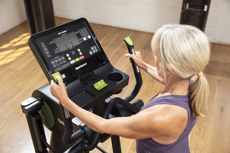 SportsArt G866 Front-Drive Elliptical – ECO-NATURAL™ Self-Powered Commercial Elliptical With Low-Impact, Full-Body Motion