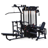 4 Stack Megatron Compact Multi-Gym - Muscle D Fitness - Space Saving - Leg Extension & Curl, Lat Pull, Low Row, Multi-Press