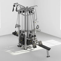 4 Stack Megatron Deluxe Jungle Gym - Muscle D Fitness - Commercial Lat Pull, Low Row, Adj. Hi/Low Pulleys