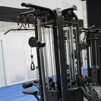 4 Stack Megatron Deluxe Jungle Gym - Muscle D Fitness - Commercial Lat Pull, Low Row, Adj. Hi/Low Pulleys