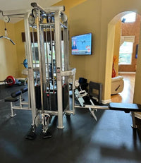 4 Stack Megatron Standard Jungle Gym - 2 Colors - Muscle D Fitness - Low Row, Lat Pulldown, Single Handle Hi/low Pulley, Double Hi/Low Pulley