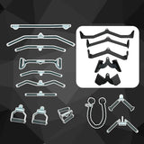 Ultimate Cable Attachment Kit - Cable Attachment Kit #5 - Muscle D Fitness - Lat Bar Double Handle Kit