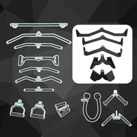 Ultimate Cable Attachment Kit - Cable Attachment Kit #5 - Muscle D Fitness - Lat Bar Double Handle Kit