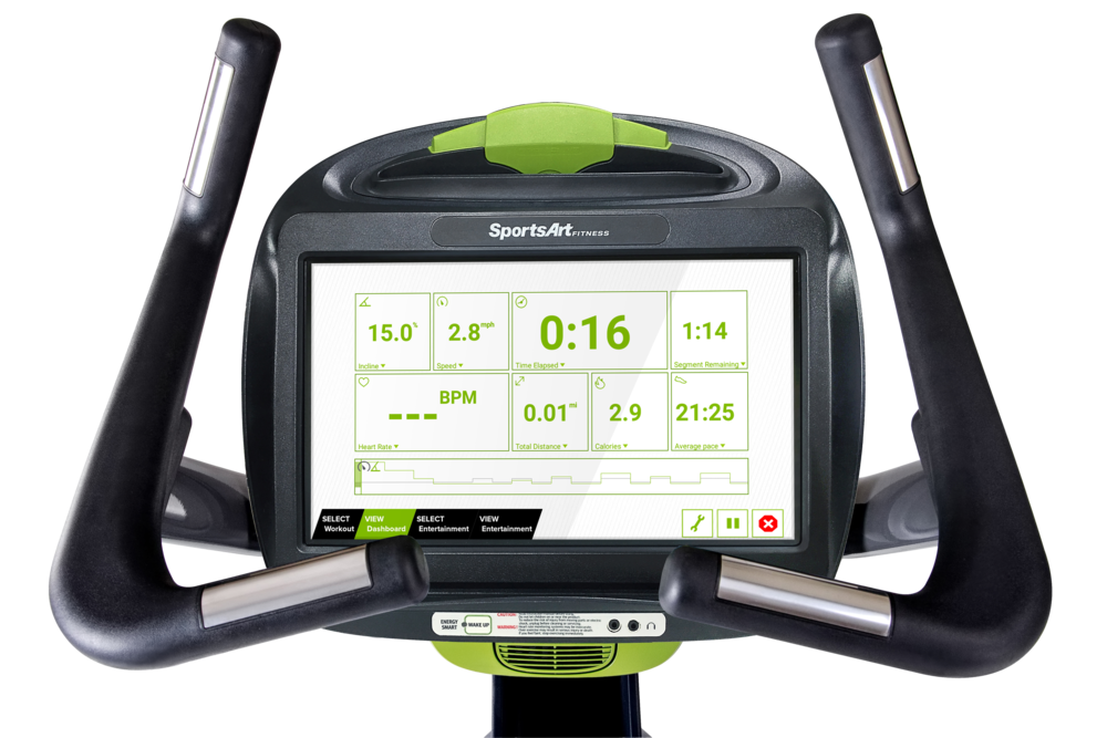 SportsArt C575U Upright Cycle – Full Commercial Upright Bike with Self-Powered Design and Comfort-Driven Engineering