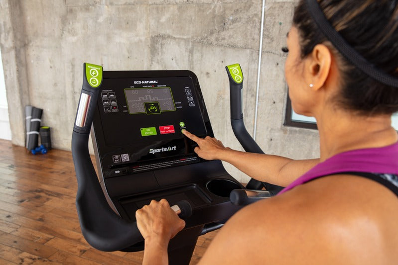 SportsArt C574U Upright Cycle – Commercial Self-Powered Upright Bike with Enhanced Comfort and Durability