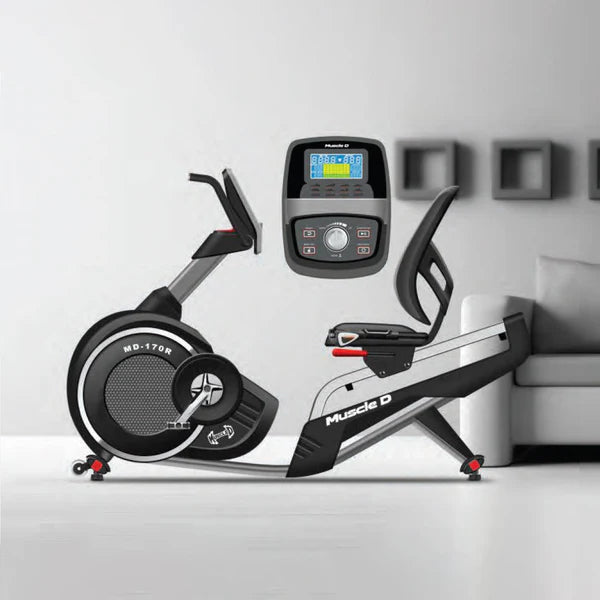 Light Commercial Recumbent Bike - Muscle D Fitness - LED Display