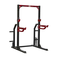 Compact Half Cage - Muscle D Fitness - Bar & Plate Storage and Dip Station Included
