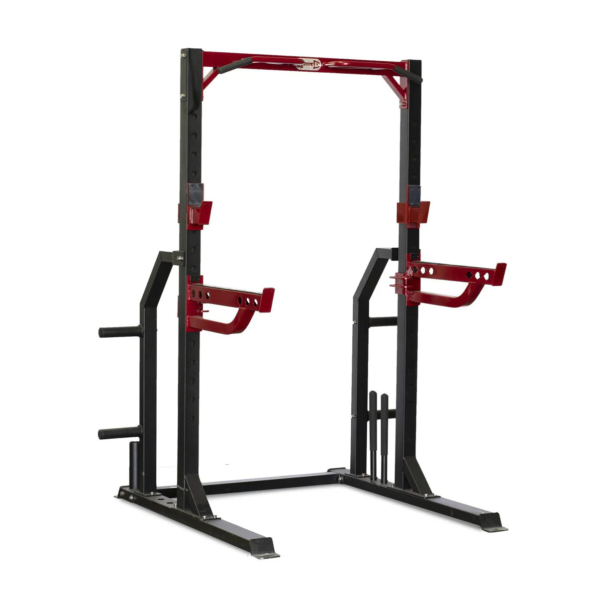 Compact Half Cage - Muscle D Fitness - Bar & Plate Storage and Dip Station Included