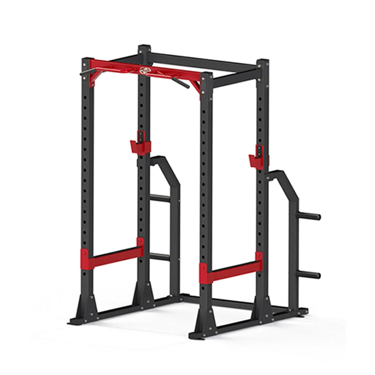 Compact Power Cage - Muscle D Fitness - Adjustable Squat Rack - Gym Storage - Chin up Bar - Home Gym