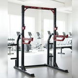 Compact Half Cage - Muscle D Fitness - Bar & Plate Storage and Dip Station Included