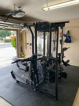 4 Stack Megatron Compact Multi-Gym - Muscle D Fitness - Space Saving - Leg Extension & Curl, Lat Pull, Low Row, Multi-Press