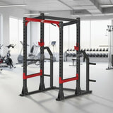 Compact Power Cage - Muscle D Fitness - Adjustable Squat Rack - Gym Storage - Chin up Bar - Home Gym