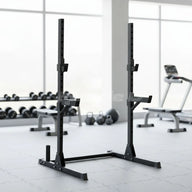 Compact Squat Stand - Muscle D Fitness - Adjustable Safety Guards - Vertical Bar Storage - Home Gym