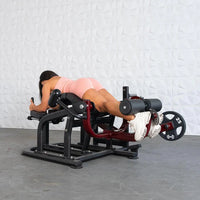 Pro Strength Prone Leg Curl - Muscle D Fitness - Adjustable Plate Loaded Hamstring Machine