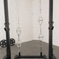 TGrip Commercial Squat Stand - 3x3 Steel - Functional Multi-Grip Pull-Up - Bar & Plate Storage - J-Hook