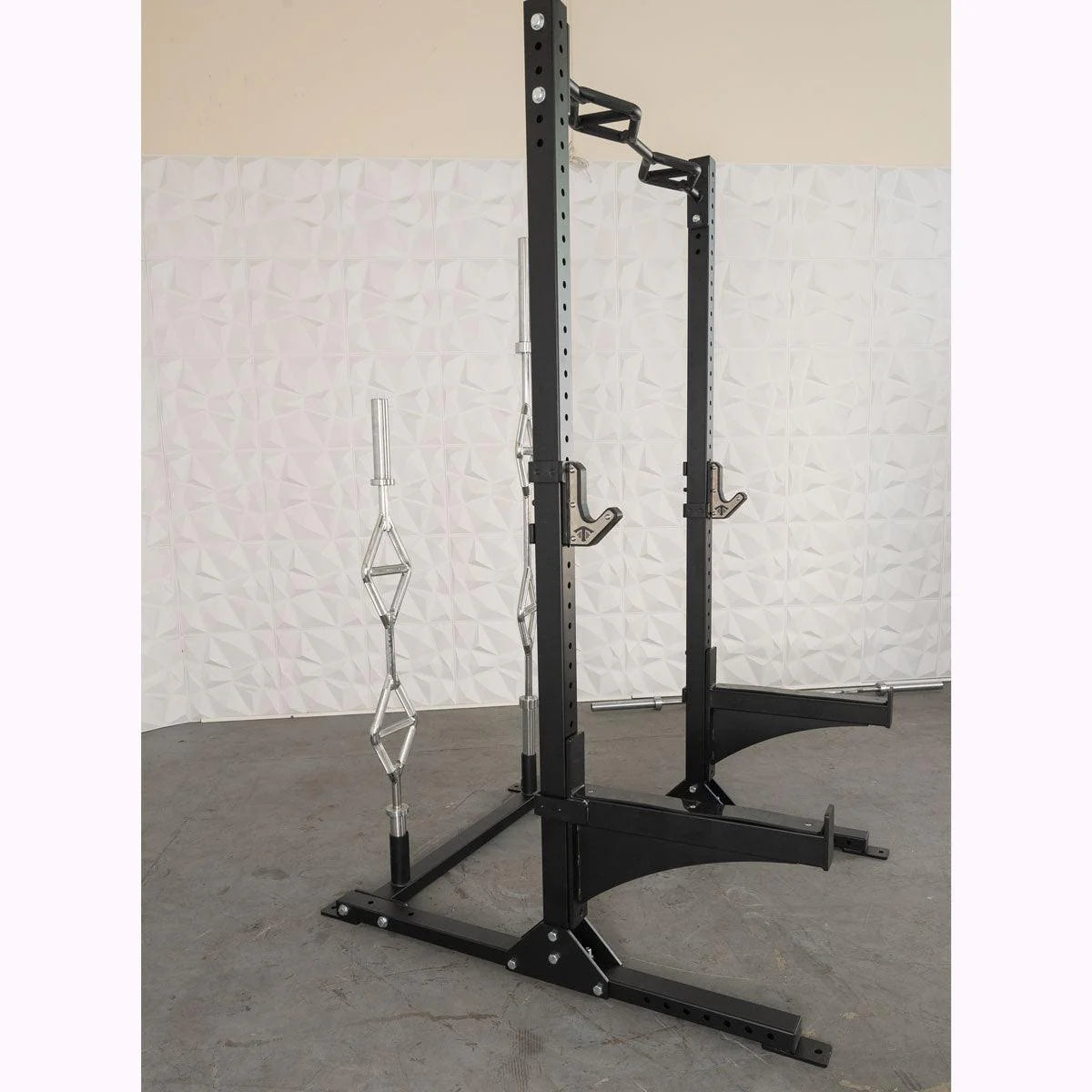 TGrip Commercial Squat Stand - 3x3 Steel - Functional Multi-Grip Pull-Up - Bar & Plate Storage - J-Hook