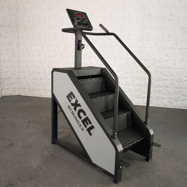 Light Commercial Stair Climber - Muscle D Fitness - Stepmill - LED Display - Heart Rate Monitor - Heavy Duty Chain Drive