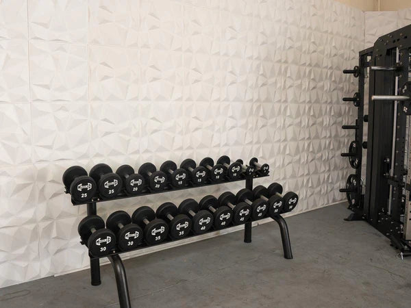 Pro Urethane Dumbbells - Muscle D Fitness - Quality Knurled Handles - Solid Design