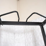Deluxe Half Rack - Muscle D Fitness - Heavy Duty - Adjustable Safety Bars - Pull Up - Vertical Olympic Bar Storage