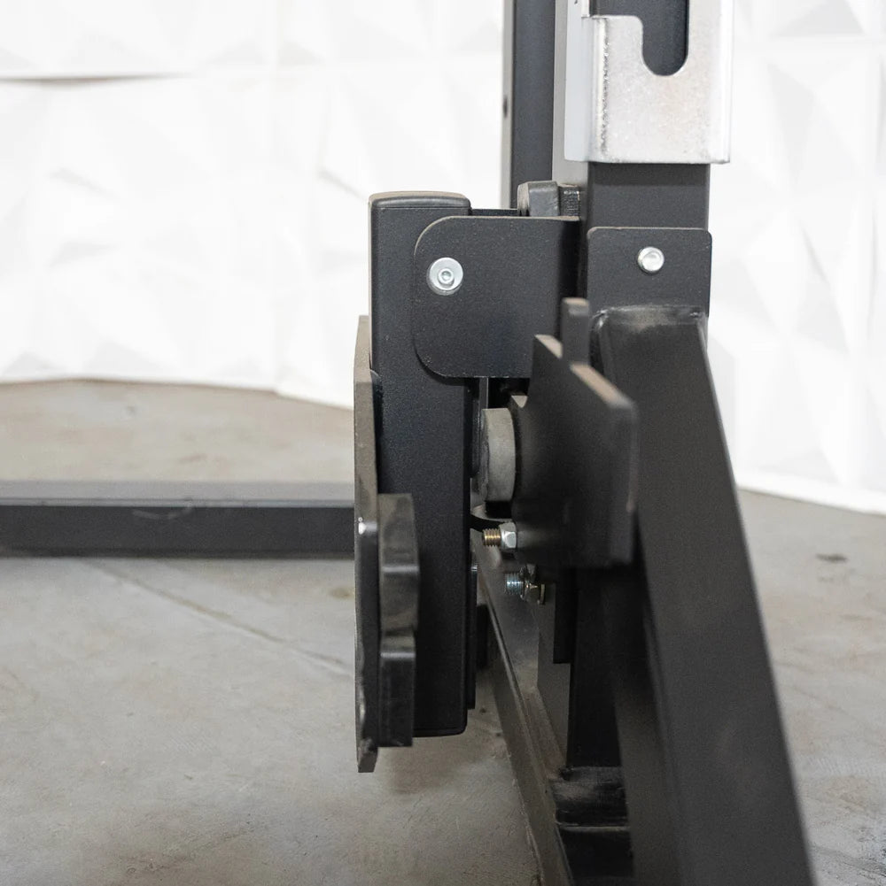 Deluxe Half Rack - Muscle D Fitness - Heavy Duty - Adjustable Safety Bars - Pull Up - Vertical Olympic Bar Storage