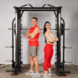 Muscle D Fitness Dual Adjustable Pulley Smith Combo – Full Body Trainer