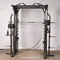 Muscle D Fitness Dual Adjustable Pulley Smith Combo – Full Body Trainer