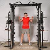 Muscle D Fitness Dual Adjustable Pulley Smith Combo – Full Body Trainer
