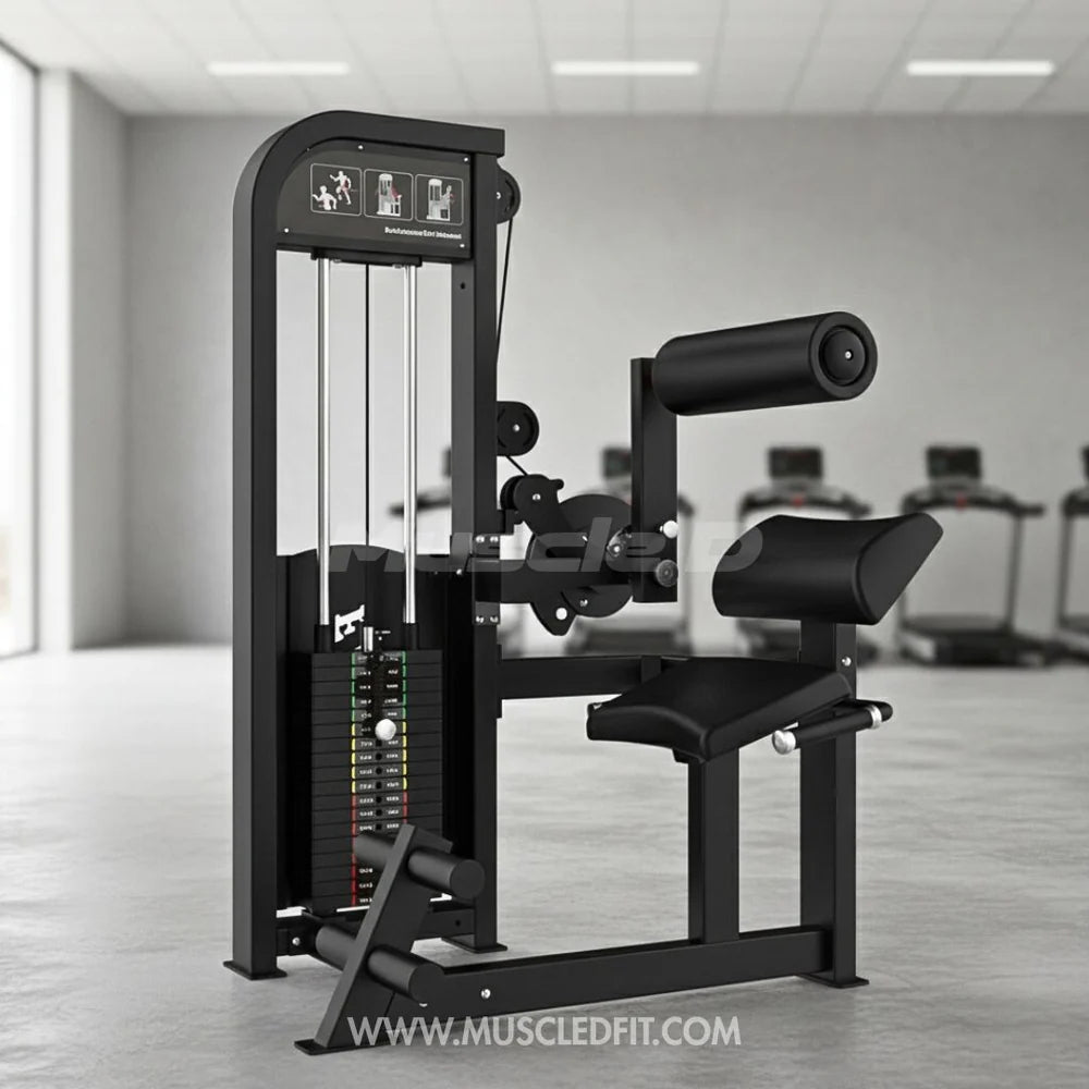 Excel Back/Ab Combo - Muscle D Fitness - Commercial Adjustable Pin Selectorized Back Extension Ab Crunch Combo