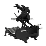 Excel Glute Line Hack Squat / Front Squat - Muscle D Fitness - Plate Load Squat Machine - Counter Balanced - Plate Storage Pegs