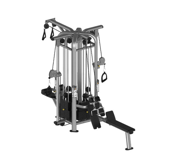 4 Stack Megatron Deluxe Jungle Gym - Muscle D Fitness - Commercial Lat Pull, Low Row, Adj. Hi/Low Pulleys