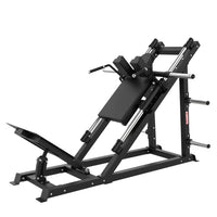 Excel Open Linear Bearing Hack Squat - Muscle D Fitness - Plate Load Squat Machine - Plate Storage Pegs - Adjustable Foot Plate