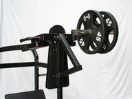 Excel Pendulum Squat - Muscle D Fitness - Plate Load Squat Machine - weight Storage Pegs - Adjustable Foot Plate
