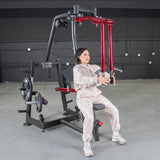 Power Leverage V2 Seated Pec Fly / Rear Delt Combo - Plate Loaded - Weight Storage Included