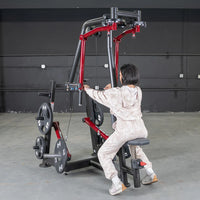Power Leverage V2 Seated Pec Fly / Rear Delt Combo - Plate Loaded - Weight Storage Included