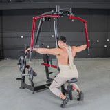 Power Leverage V2 Seated Pec Fly / Rear Delt Combo - Plate Loaded - Weight Storage Included