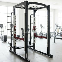 Power Cage - Muscle D Fitness - Commercial Squat Rack - Functional Pull-Up Bar - 10 Weight Storage Pegs - Power Rack