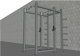 TGrip Commercial Full Power Rack - 3x3 Steel - Functional Multi-Grip Pull-Up - Plate Storage - J-Hooks