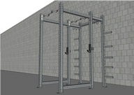 TGrip Commercial Full Power Rack - 3x3 Steel - Functional Multi-Grip Pull-Up - Plate Storage - J-Hooks