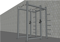 TGrip Commercial Full Power Rack - 3x3 Steel - Functional Multi-Grip Pull-Up - Plate Storage - J-Hooks