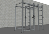 TGrip Commercial Rack and a Half - 3x3 Steel - Functional Multi-Grip Pull-Up - Plate Storage - J-Hooks