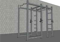 TGrip Commercial Rack and a Half - 3x3 Steel - Functional Multi-Grip Pull-Up - Plate Storage - J-Hooks
