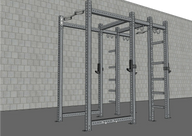 TGrip Commercial Dual Power Rack - 3x3 Steel - Functional Multi-Grip Pull-Up - Plate Storage - J-Hooks