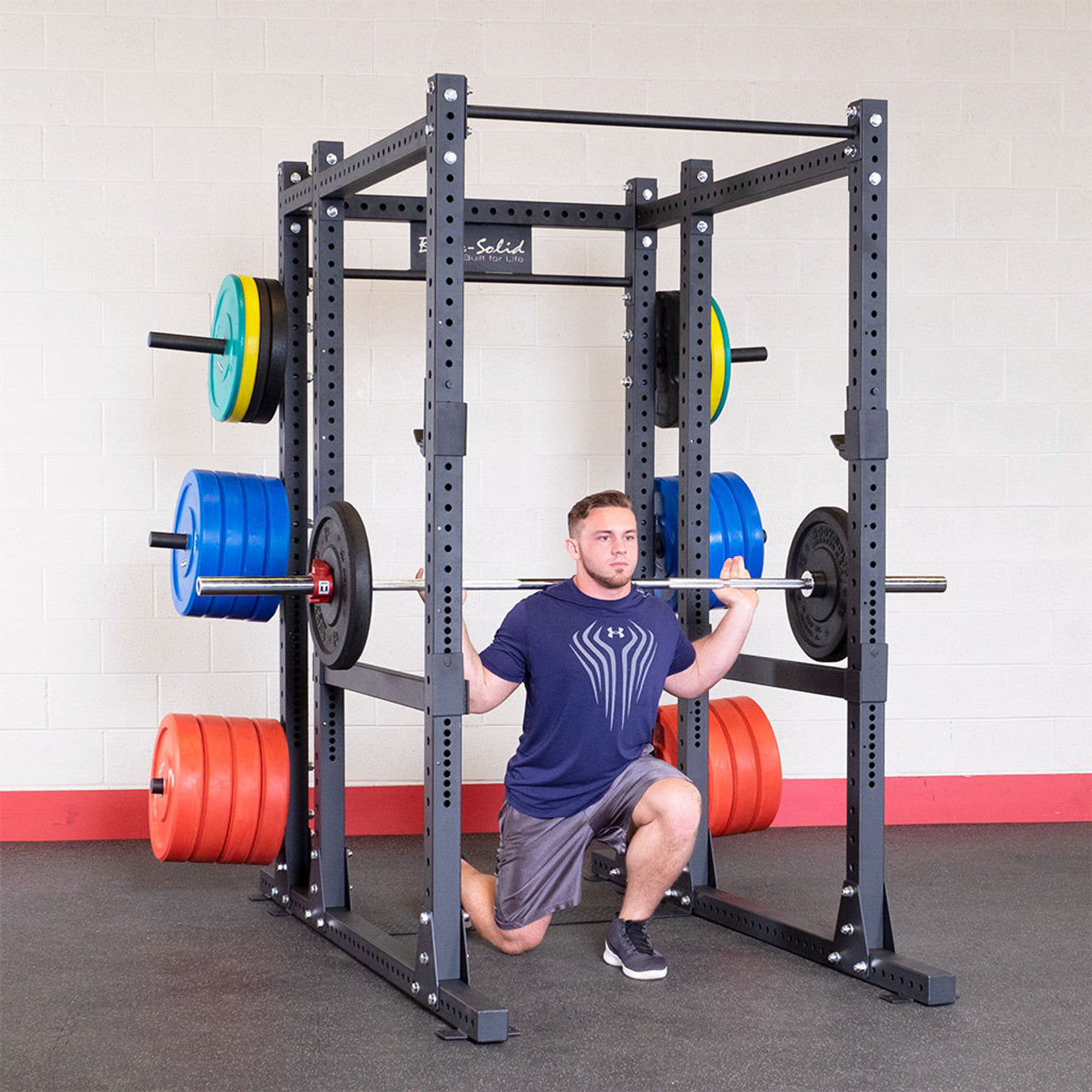 Body Solid Pro Clubline SPR1000 Commercial Power Rack with Rack Extension