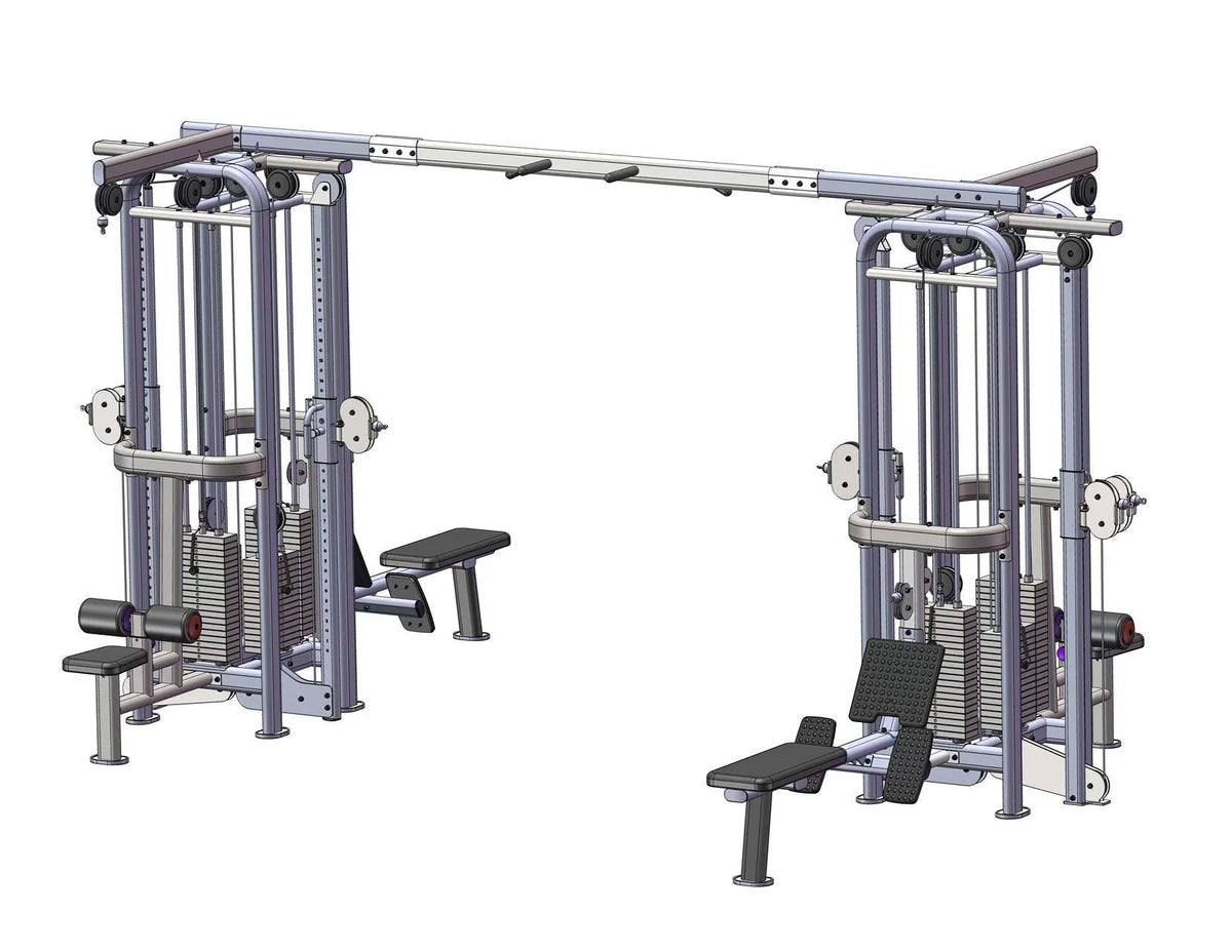8 Stack Megatron Deluxe Jungle Gym 3 Colors - Muscle D Fitness - Commercial Grade Selectorized Multi-Station